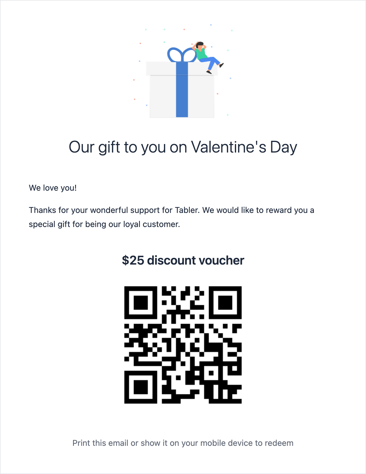 Email template for Valentine's Day 4